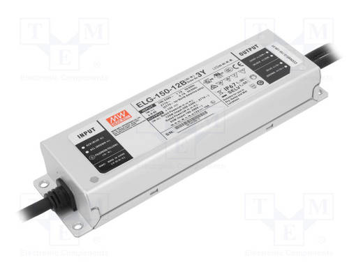 VIRTALÄHDE: IMPULSSI - LED - 120W - 12VDC - 10A - 100÷305VAC - 142÷431VDC - LED teholähteet - ELG-150-12B-3Y - 1