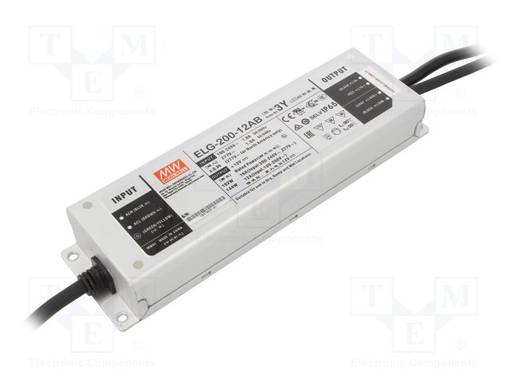 VIRTALÄHDE: IMPULSSI - LED - 192W - 12VDC - 8÷16A - 100÷305VAC - IP65 - LED teholähteet - ELG-200-12AB-3Y - 1