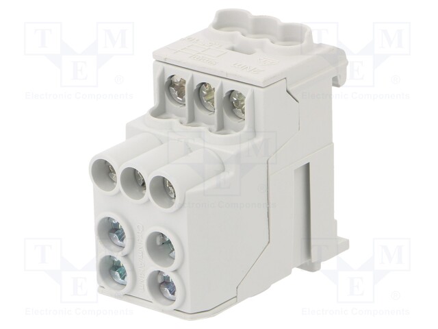 LIITIN: JAKOPALA - 101A - 1KV - DIN-KISKOLLE - RUUVI TERMINAALI - TS35 - Kiskoliittimet - SDB100GY - 1