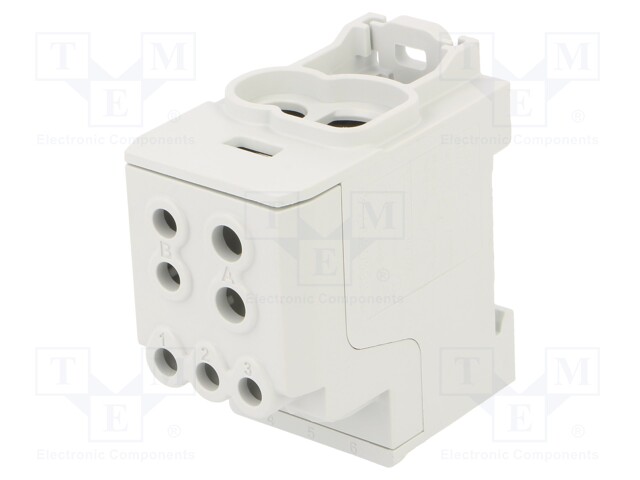 LIITIN: JAKOPALA - 200A - 1KV - DIN-KISKOLLE - RUUVI TERMINAALI - TS35 - Kiskoliittimet - SDB200GY - 1