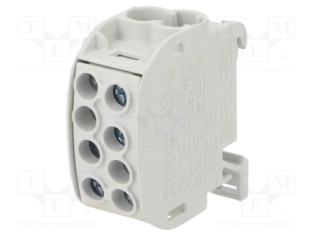 LIITIN: JAKOPALA - 202A - 1KV - DIN-KISKOLLE - RUUVI TERMINAALI - 35MM2 - Kiskoliittimet - SCB35GY - 1
