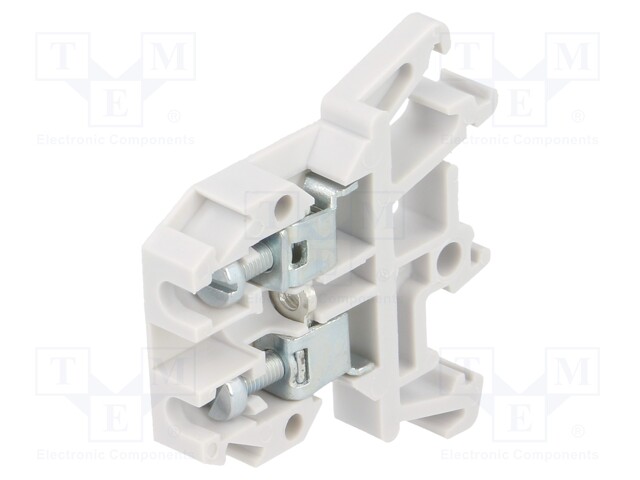 LIITIN: KISKO-0,5÷4MM2 - NAVAT: 1 - PURISTIMET: 2 - HARMAA - LEV: 6,4MM - Kiskoliittimet - ZUG-G4-GY - 1