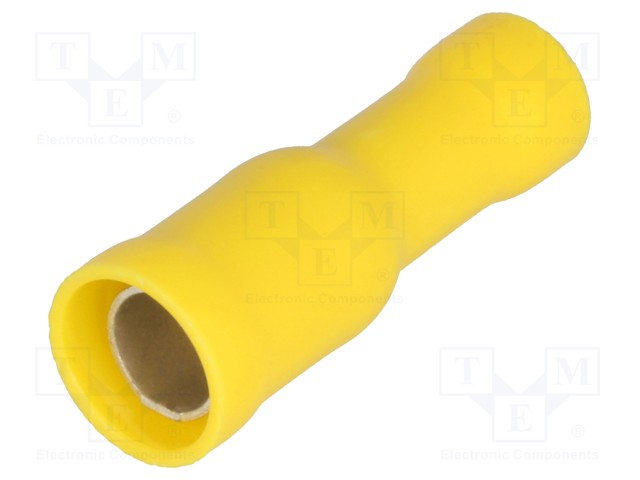 LIITIN: PYÖREÄ - NAARAS - Ø: 5MM - 4÷6MM2 - PURISTETTAVA - ERISTETTY - Eristetyt liittimet - ST-051Y - 1
