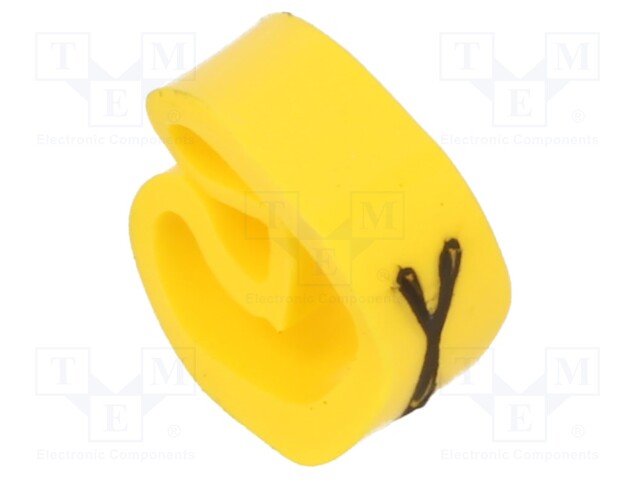 MERKIT - MERKINTÄ: Y - 4÷10MM - PVC - KELTAINEN - -30÷60°C - PA-2 - UL94V-0 - Kaapeleiden merkintä - PA-20004AV40.Y - 1