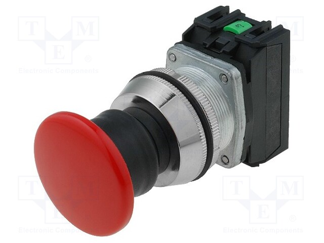 PAINOKYTKIN - 30MM - ASENNOT: 1 - NC + NO - PUNAINEN - IP66 - Taulukytkimet, standardi 30mm - NEF30-UDCXY - 1