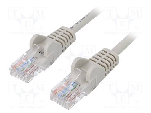 PATCH CORD - U/UTP - 5E - CU - PVC - HARMAA - 3M - RJ45 Ethernet kaapelit - UUTP5-CU-030GY - 1