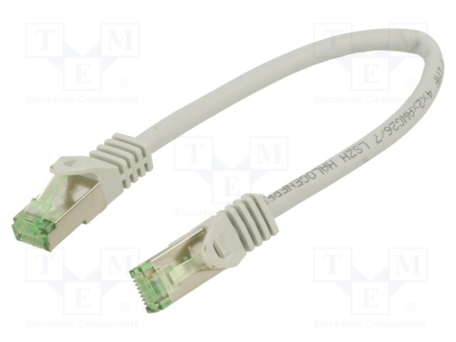 PATCH KAAPELI - S/FTP - CAT: CAT 8.1 - RJ45-PISTOKE,MOLEMMIN PUOLIN - RJ45 Ethernet kaapelit - SFTP8.1-CU-002GY - 1