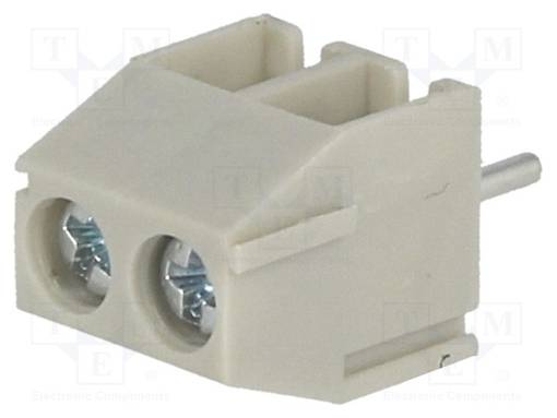 KYTKENTÄRIMA PIIRILEVYLLE - 90° KULMA - 3,5MM - NAVAT: 2 - PCB - 10A - Riviliittimet piirilevylle - TB-3.5-P-2PGY - 1