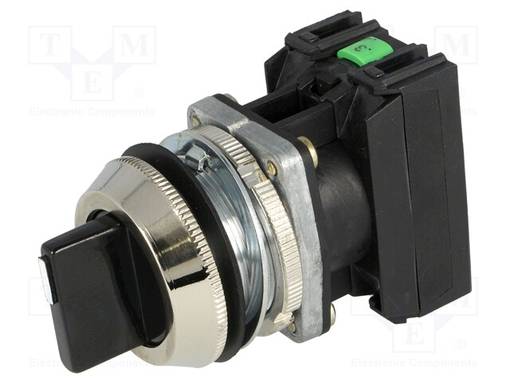 KIERTOKYTKIN - 30MM - ASENNOT: 1 - NC + NO - MUSTA - IP56 - Taulukytkimet, standardi 30mm - NEF30-TPFSXY - 1