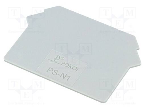 PÄÄTYLEVY - HARMAA - POLYAMIDI - 1MM - Kiskoliittimet - PS-N1-GY - 1