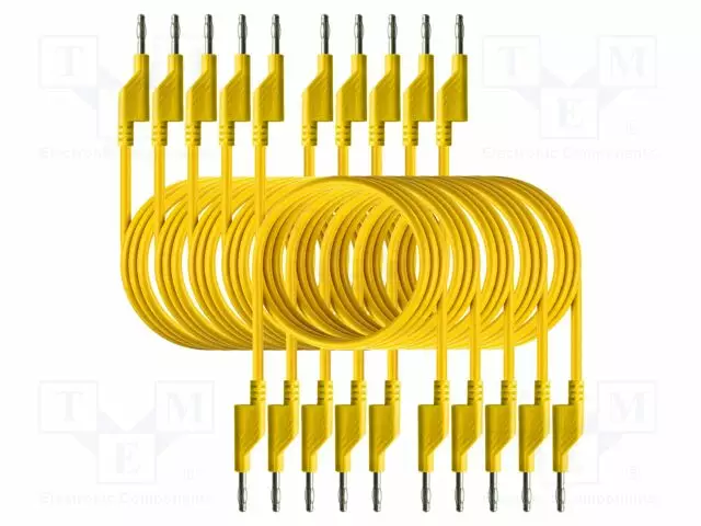 MITTAUSJOHDOT - 50VAC,120VDC - 10A - PIT: 1M - KELTAINEN - Mittausjohdot - PKT-P7049-Y - 1
