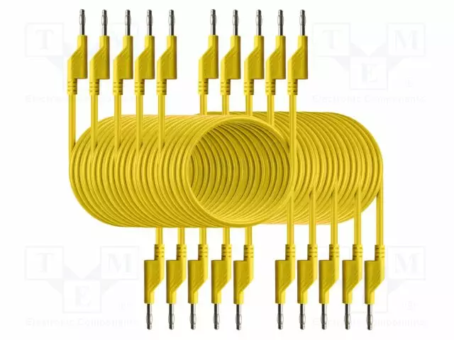MITTAUSJOHDOT - 50VAC,120VDC - 10A - PIT: 1,5M - KELTAINEN - Mittausjohdot - PKT-P7050-Y - 1