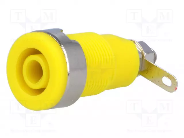 LABORATORIOBANAANILIITIN 4MM - PISTORASIA - 32A - KELTAINEN - Banaanijatkoliittimet - BS-324-LS-Y - 1