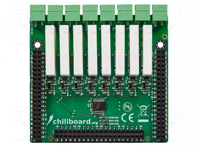 LAAJENNUSLEVY - LIITÄNTÄ: I2C - 78,8X74MM - Muut mikrokontrollerit - CHILI-EXT-RELAY - 1