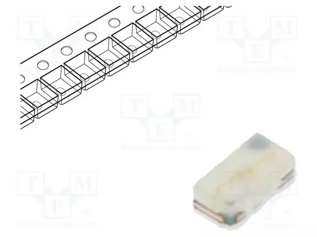 LED - VIHREÄ - SMD - 0402 - 90MCD - 2,5÷3,1VDC - 0,9X0,54X0,4MM - 115° - 5MA - Pintaliitos LED - LT-QH9G-Q2OO252Z4Y - 1