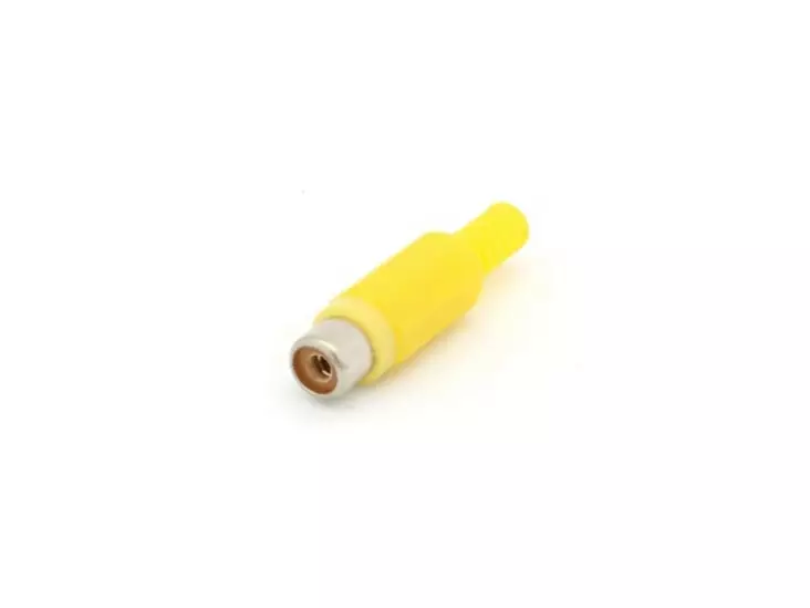 RCA PLUG FEMALE YELLOW, Ø4mm - Plugit ja jakit - CA054Y - 1