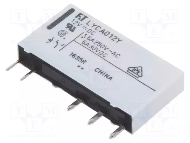 RELE - SPDT - UKELAN: 12VDC - 6A - 6A/250VAC - FTR-LY - Pienoisreleet - FTR-LYCA012Y - 1