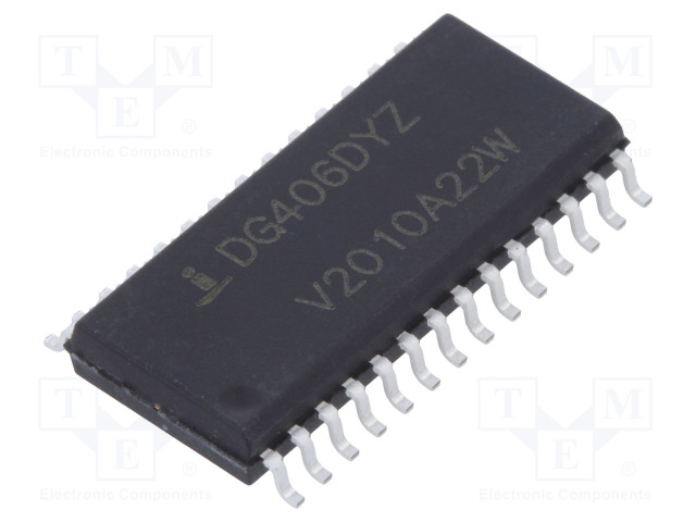 IC: MULTIPLEKSERI - 16: 1 - CH: 1 - SO28 - TUUBI - ±5÷20VDC,5÷34VDC - 30MA - Analogiset multiplekserit ja kytkimet - DG406DYZ - 1