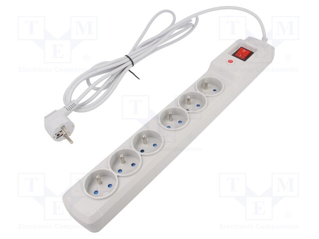 JATKOJOHTO: SUOJAUS-PISTORASIAT: 6 - 250VAC - 10A - HARMAA - Tietokonetarvikkeet - muut - M630SZ - 1