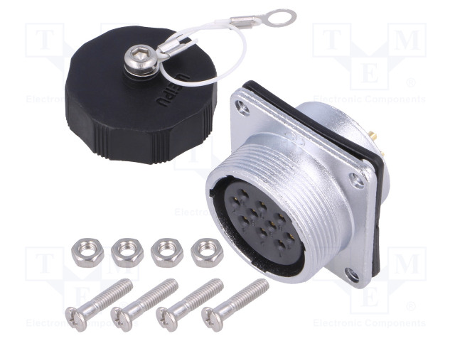 LIITIN: PYÖREÄT - N LIITINAARAS - PIN: 10 - WS - 500V - KOKO 24 - WEIPU liittimet - WS24K10ZZ - 1