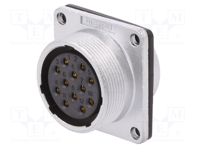 LIITIN: PYÖREÄT - N LIITINAARAS - PIN: 12 - WS - 500V - KOKO 24 - WEIPU liittimet - WS24K12ZZ - 1