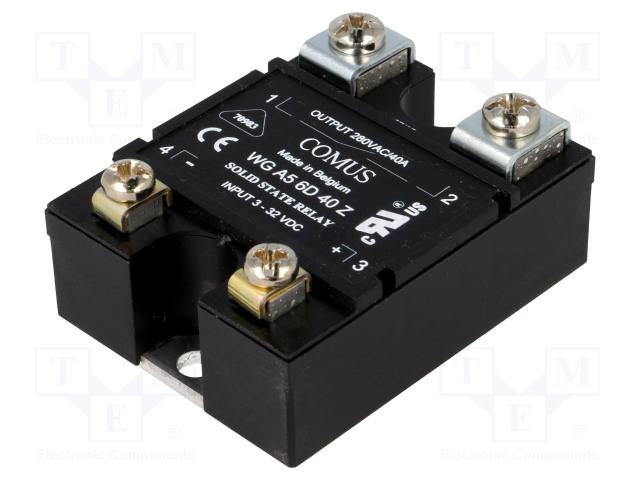 RELE: PUOLIJOHDE - 3÷32VDC - 40A - 24÷280VAC - WGA5 - 1-VAIHEINEN - Puolijohdereleet - WGA5-6D40Z - 1