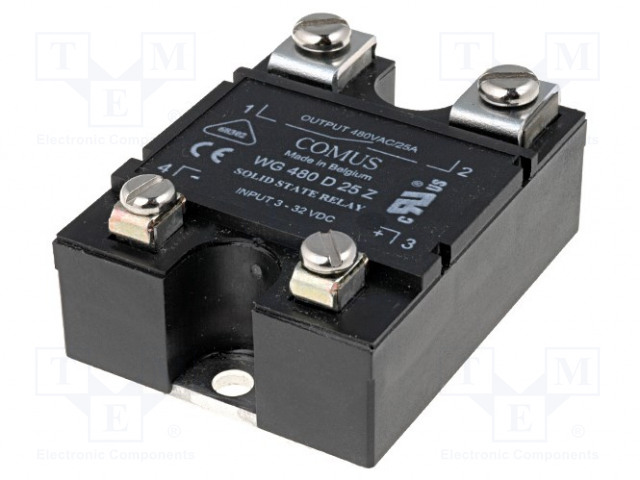 RELE: PUOLIJOHDE - 3÷32VDC - 40A - 24÷530VAC - WG480 - 1-VAIHEINEN - Puolijohdereleet - WG480-D40Z - 1