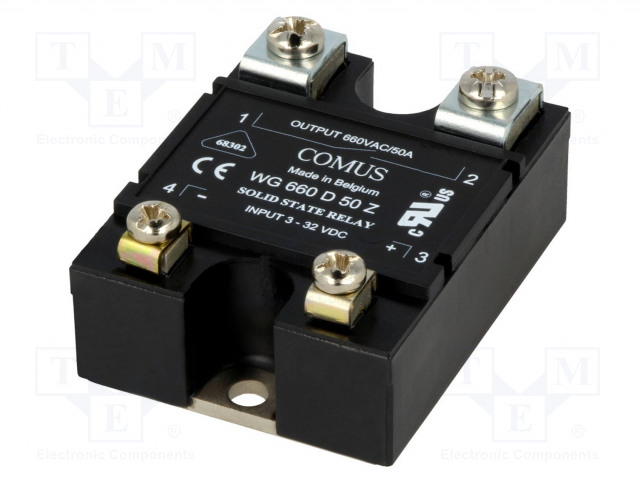 RELE: PUOLIJOHDE - 3÷32VDC - 50A - 24÷660VAC - WG660 - 1-VAIHEINEN - Puolijohdereleet - WG660-D50Z - 1