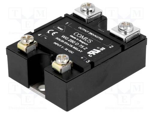 PUOLIJOHDERELE - 3÷32VDC - 75A - 24÷280VAC - -20÷80°C - Puolijohdereleet - WG280-D75Z - 1