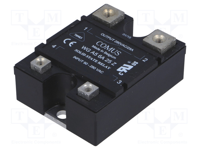 RELE: PUOLIJOHDE - 90÷280VAC - 25A - 24÷280VAC - WGA5 - -20÷80°C - Puolijohdereleet - WGA5-6A25Z - 1