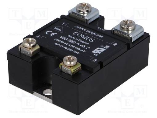 PUOLIJOHDERELE - 90÷280VAC - 45A - 24÷280VAC - -20÷80°C - Puolijohdereleet - WG280-A45Z - 1