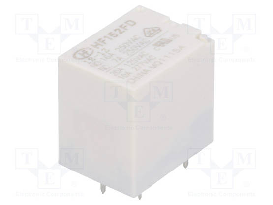 RELE - SPDT - UKELAN: 12VDC - 17A - 17A/125VAC - PCB - Pienoisreleet - HF152FD12-1Z - 1