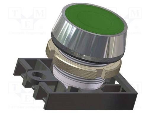 PAINOKYTKIN - 22MM - ASENNOT: 1 - VIHREÄ - IP55 - LITTEÄ - Taulukytkimet, standardi 22mm - NEK22M-KZ - 1