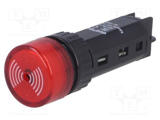 MERKINANTOLAITE: ÄÄNI - 80DB - VALAISTUS: EI OLE - IP40 - Ø16MM - MUOVI - Summerit - V16-230-AD-BUZ - 1