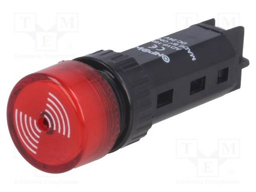 MERKINANTOLAITE: ÄÄNI - 80DB - VALAISTUS: EI OLE - IP40 - Ø16MM - MUOVI - Summerit - V16-24-AD-BUZ - 1