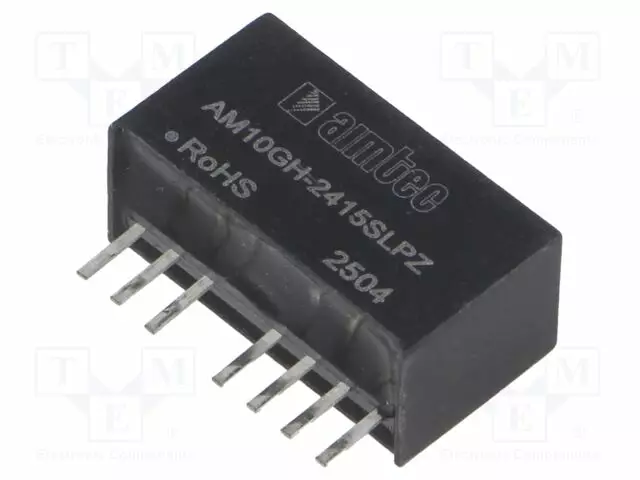 DC/DC MUUNNIN - 10W - TULOJÄNNITE 9÷36VDC - LÄHTÖJÄNNITE 15VDC - ITULO: 474MA - SIP8 - DC/DC muuntimet - AM10GH-2415LPZ - 1