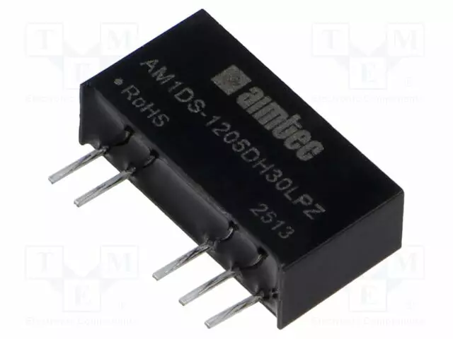 DC/DC MUUNNIN - 1W - TULOJÄNNITE 10,8÷13,2VDC - LÄHTÖJÄNNITE 5VDC - ULÄH2: -5VDC - DC/DC muuntimet - AM1DS-1205DH30LPZ - 1
