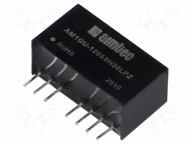 DC/DC MUUNNIN - 1W - TULOJÄNNITE 4,5÷36VDC - LÄHTÖJÄNNITE 5VDC - ITULO: 116MA - SIP8 - DC/DC muuntimet - AM1GU-1205SH30LPZ - 1