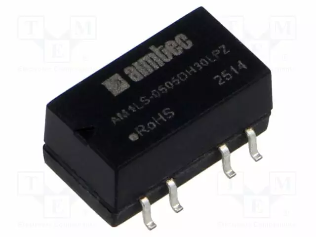 DC/DC MUUNNIN - 1W - TULOJÄNNITE 4,5÷5,5VDC - LÄHTÖJÄNNITE 5VDC - ULÄH2: -5VDC - SMD - DC/DC muuntimet - AM1LS-0505DH30LPZ - 1