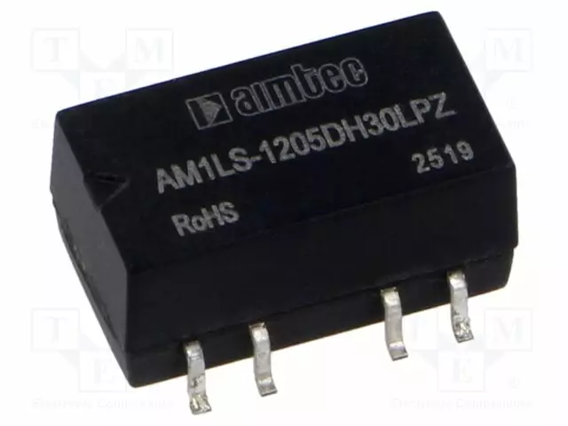 DC/DC MUUNNIN - 1W - TULOJÄNNITE 10,8÷13,2VDC - LÄHTÖJÄNNITE 5VDC - ULÄH2: -5VDC - DC/DC muuntimet - AM1LS-1205DH30LPZ - 1