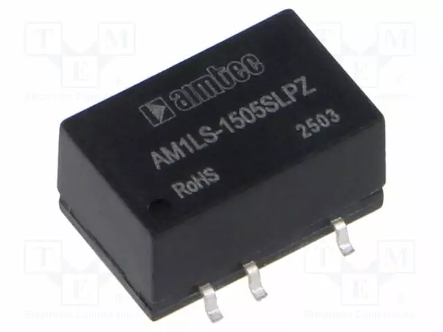 DC/DC MUUNNIN - 1W - TULOJÄNNITE 13,5÷16,5VDC - LÄHTÖJÄNNITE 5VDC - ITULO: 99MA - SMD - DC/DC muuntimet - AM1LS-1505SLPZ - 1