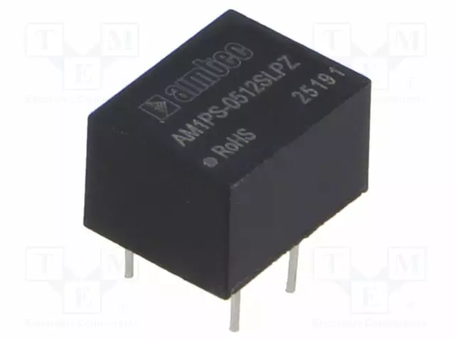 DC/DC MUUNNIN - 1W - TULOJÄNNITE 4,5÷5,5VDC - LÄHTÖJÄNNITE 12VDC - ITULO: 230MA - DIP8 - DC/DC muuntimet - AM1PS-0512SLPZ - 1