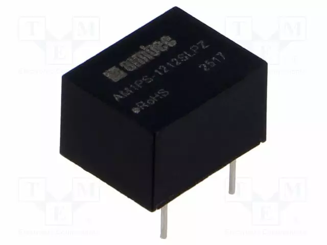 DC/DC MUUNNIN - 1W - TULOJÄNNITE 10,8÷13,2VDC - LÄHTÖJÄNNITE 12VDC - ITULO: 99MA - DC/DC muuntimet - AM1PS-1212SLPZ - 1