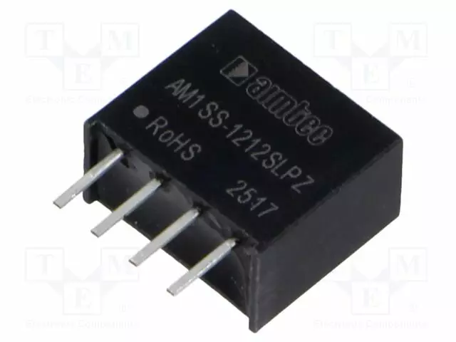DC/DC MUUNNIN - 1W - TULOJÄNNITE 10,8÷13,2VDC - LÄHTÖJÄNNITE 12VDC - ITULO: 105MA - DC/DC muuntimet - AM1SS-1212SLPZ - 1