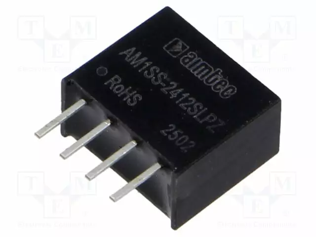 DC/DC MUUNNIN - 1W - TULOJÄNNITE 21,6÷26,4VDC - LÄHTÖJÄNNITE 12VDC - ITULO: 55MA - DC/DC muuntimet - AM1SS-2412SLPZ - 1