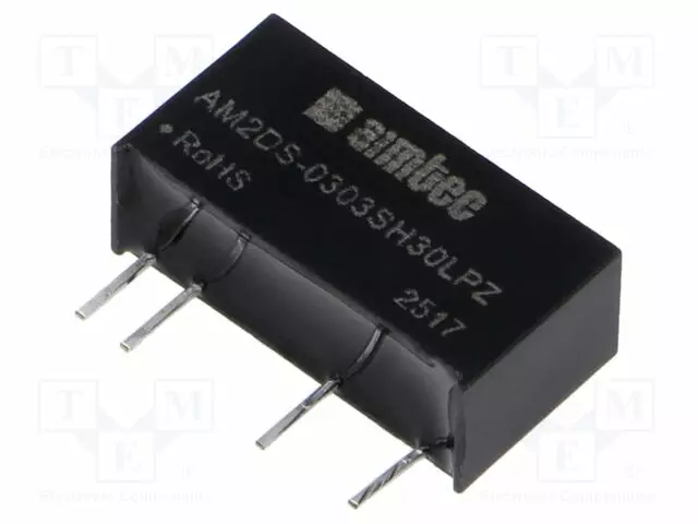 DC/DC MUUNNIN - 2W - TULOJÄNNITE 2,97÷3,63VDC - LÄHTÖJÄNNITE 3,3VDC - ITULO: 768MA - DC/DC muuntimet - AM2DS-0303SH30LPZ - 1