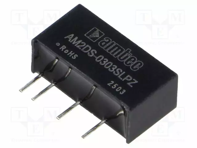 DC/DC MUUNNIN - 2W - TULOJÄNNITE 2,97÷3,63VDC - LÄHTÖJÄNNITE 3,3VDC - ITULO: 768MA - DC/DC muuntimet - AM2DS-0303SLPZ - 1