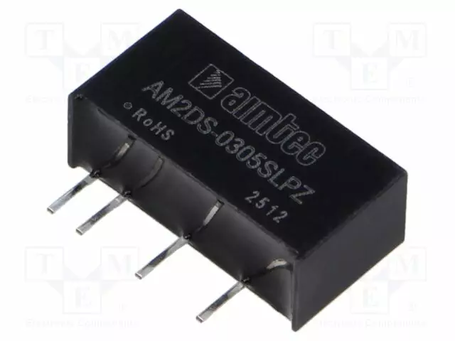 DC/DC MUUNNIN - 2W - TULOJÄNNITE 2,97÷3,63VDC - LÄHTÖJÄNNITE 5VDC - ITULO: 768MA - DC/DC muuntimet - AM2DS-0305SLPZ - 1