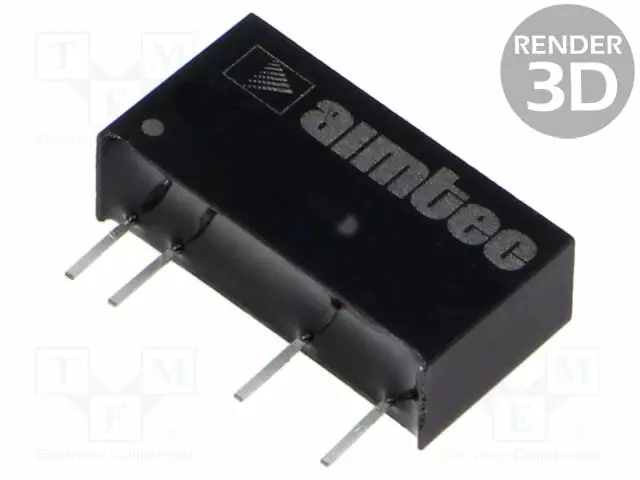 DC/DC MUUNNIN - 2W - TULOJÄNNITE 10,8÷13,2VDC - LÄHTÖJÄNNITE 12VDC - ITULO: 208MA - DC/DC muuntimet - AM2DS-1212SH30LPZ - 1