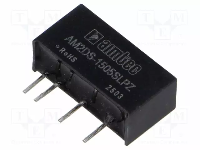 DC/DC MUUNNIN - 2W - TULOJÄNNITE 13,5÷16,5VDC - LÄHTÖJÄNNITE 5VDC - ITULO: 167MA - DC/DC muuntimet - AM2DS-1505SLPZ - 1